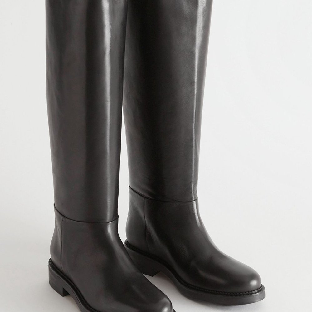 & Other Stories Leather Riding Boots - New!